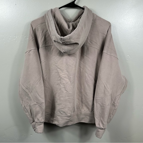 Glyder Women’s Vintage Oversized Cropped Hoodie Grey / Cream Size 1X - Picture 2 of 6